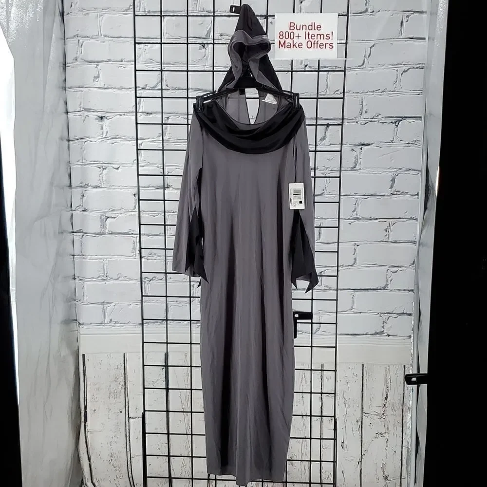 Halloween Costume Reaper Hooded Robe Child Size L